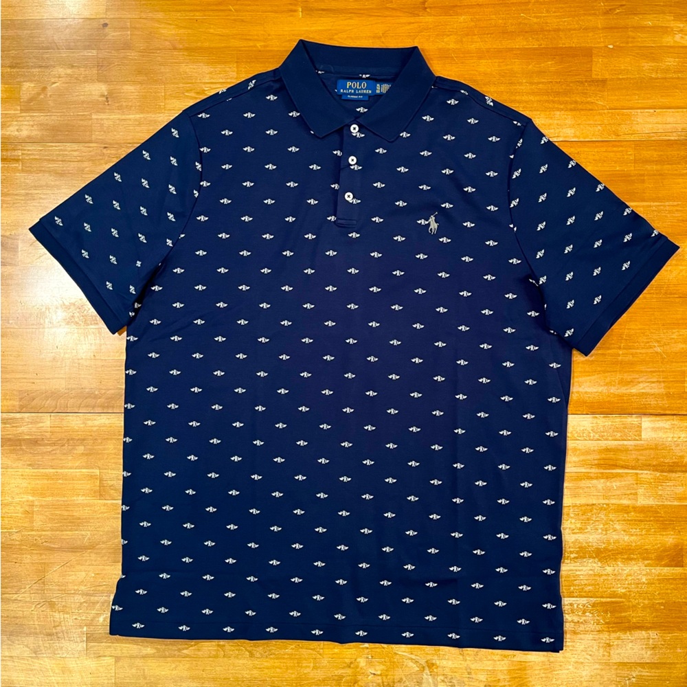 POLO RALPH LAUREN All-Over Logo Polo Shirt - Picture 2 of 5